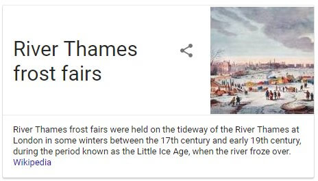 River Thames frozen.