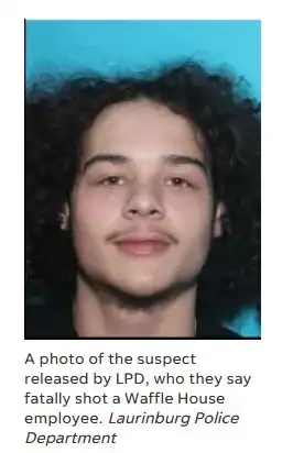Suspect in Laurinburg Waffle House shooting