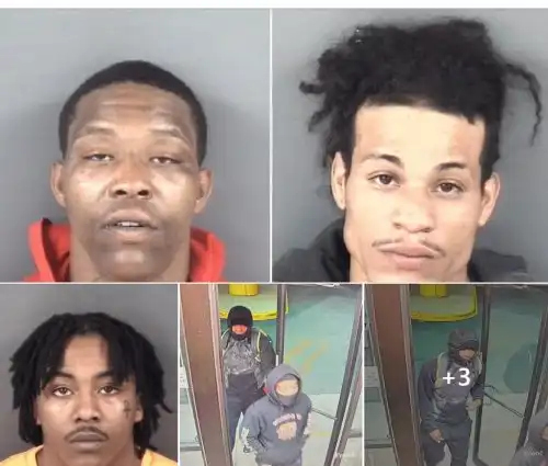 Antwan McLean, Christopher Blue, and Sebastian Meletz, suspects in Fayetteville Waffle House robbery