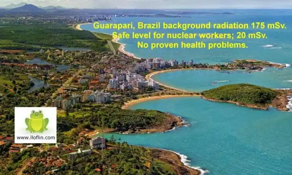 Guarapari, Brazil with safe radioactive beaches